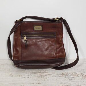 Tignanello Brown Leather Purse Shoulder Bag Crossbody